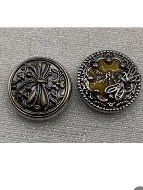 DRAGONFLY Snap Button Charms - Set of 2 - Genuine Ginger Snaps & Co. Charms